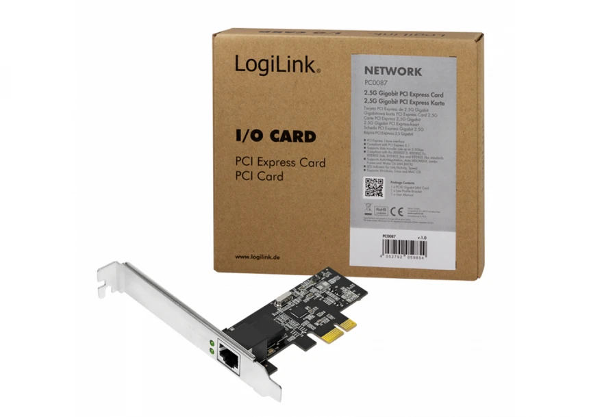 Logilink PCI-Express Card, 1-port, 2.5g Gigabit Ethernet