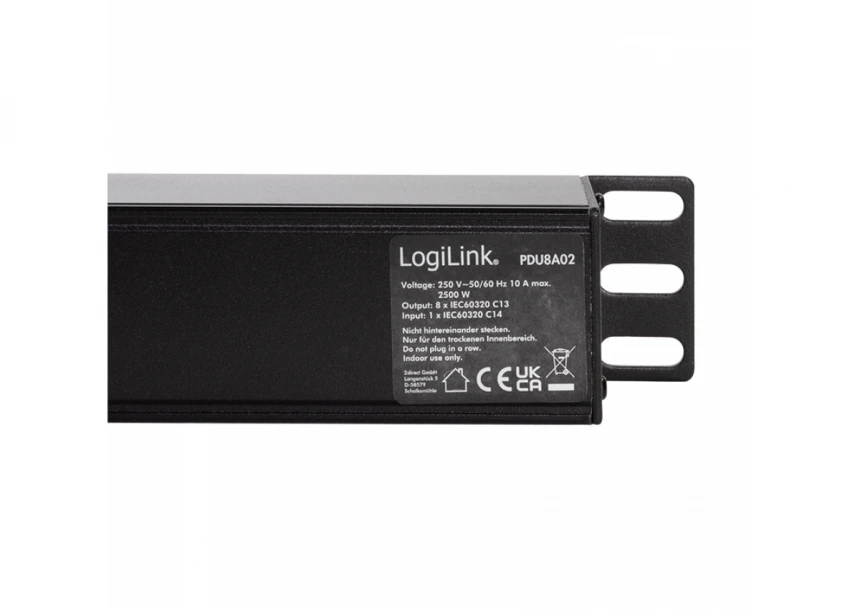 Logilink PDU 230V 8 - C13 1 osigurač on/off bez napojnog kabla