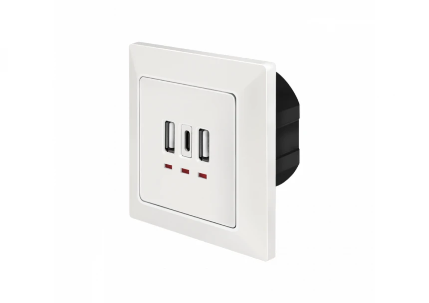 Logilink uzidna utičnica, 2 USB-A, 1 USB...
