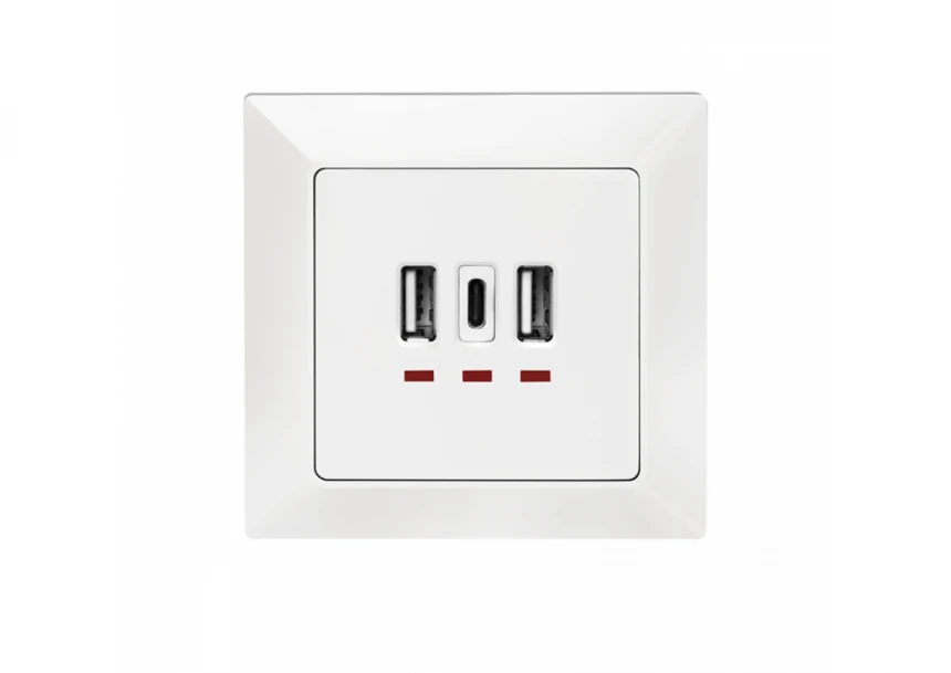 Logilink uzidna utičnica, 2 USB-A, 1 USB-C