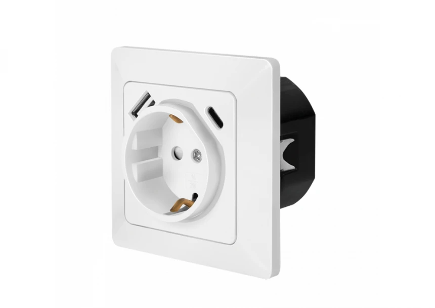 Logilink uzidna utičnica šuko, 1 USB-A, ...