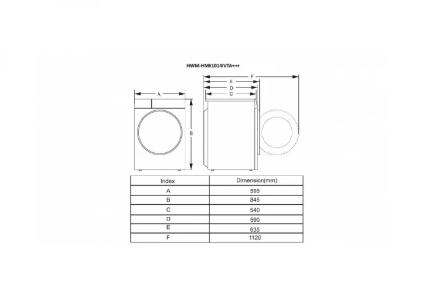 Mašina za pranje veša HEINNER HWM-HMK1014IVTA+++ 10kg/1400o/inverter/siva