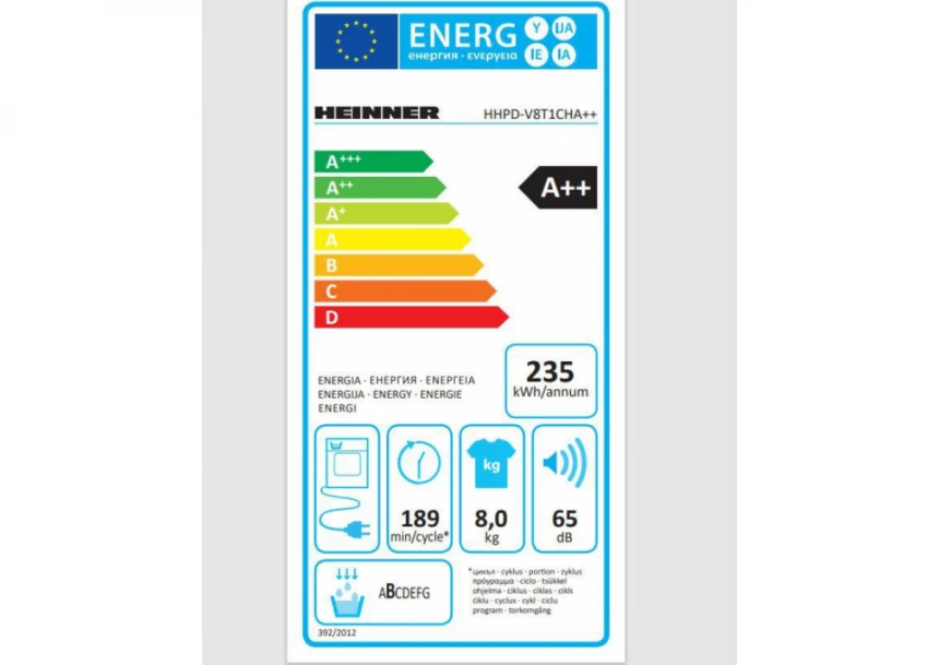 Mašina za sušenje veša HEINNER HHPD-V8T1CHA++ 8kg/15programa/toplotna pumpa