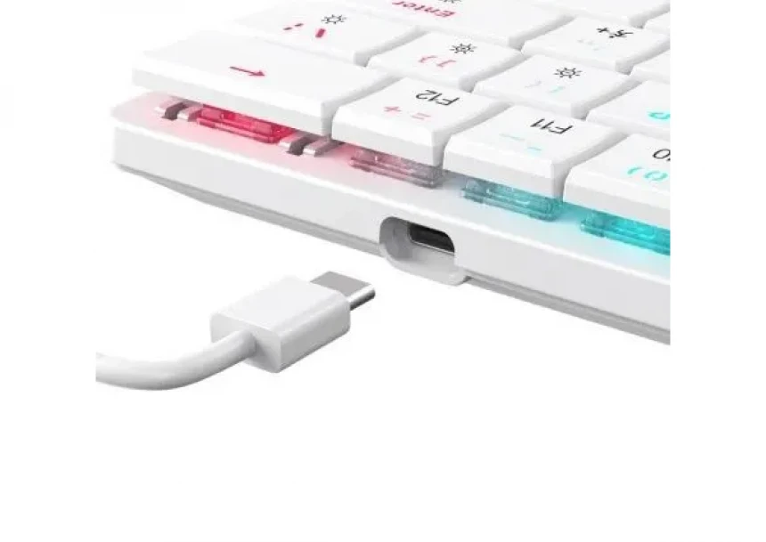 Mehanička tastatura White Shark Nagamaki GK 006211 Bela/Low Profile/Red switches/RGB