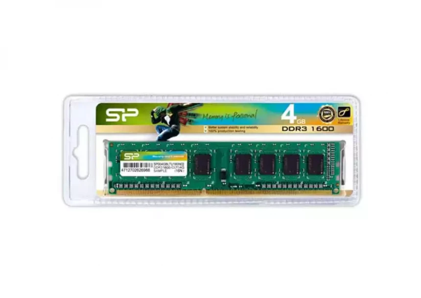 Memorija DDR3 4GB 1600MHz SiliconPower SP004GBLTU160N02