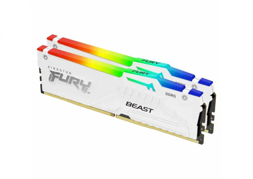 Memorija DDR5 64GB(2x32GB) 6000MHz Kingston Fury Beast  KF560C36BWEAK2-64 White EXPO