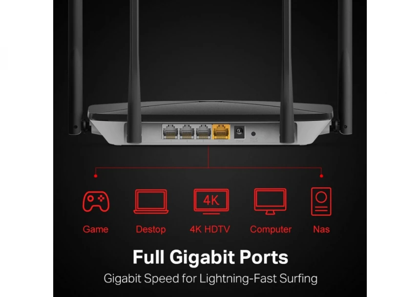 Mercusys AC12G v2, AC1300 Dual Band Wireless Router