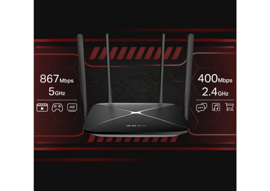 Mercusys AC12G v2, AC1300 Dual Band Wireless Router