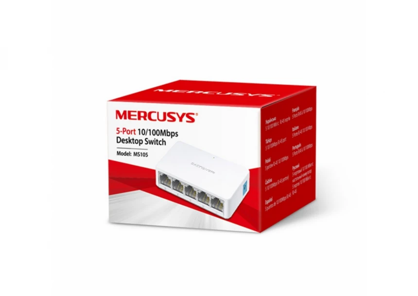 Mercusys MS105 v2.20, 5-Port 10/100Mbps Desktop Switch