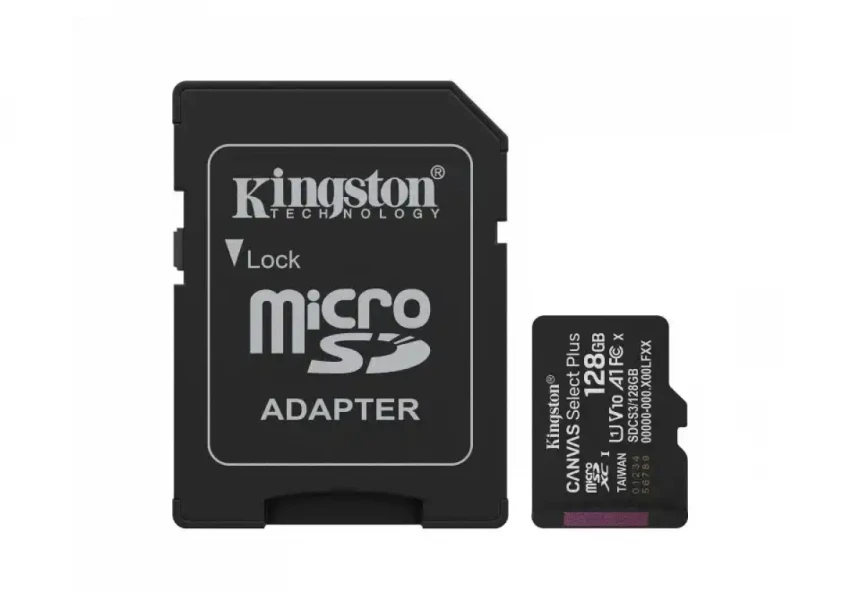 Micro SD Card 128GB Kingston + SD adapte...