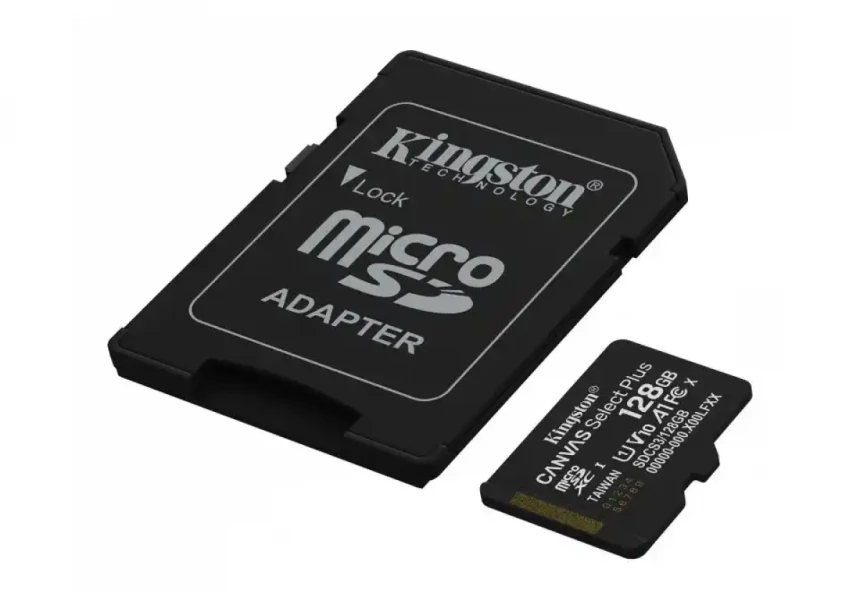 Micro SD Card 128GB Kingston + SD adapter SDCS3/128GB class 10