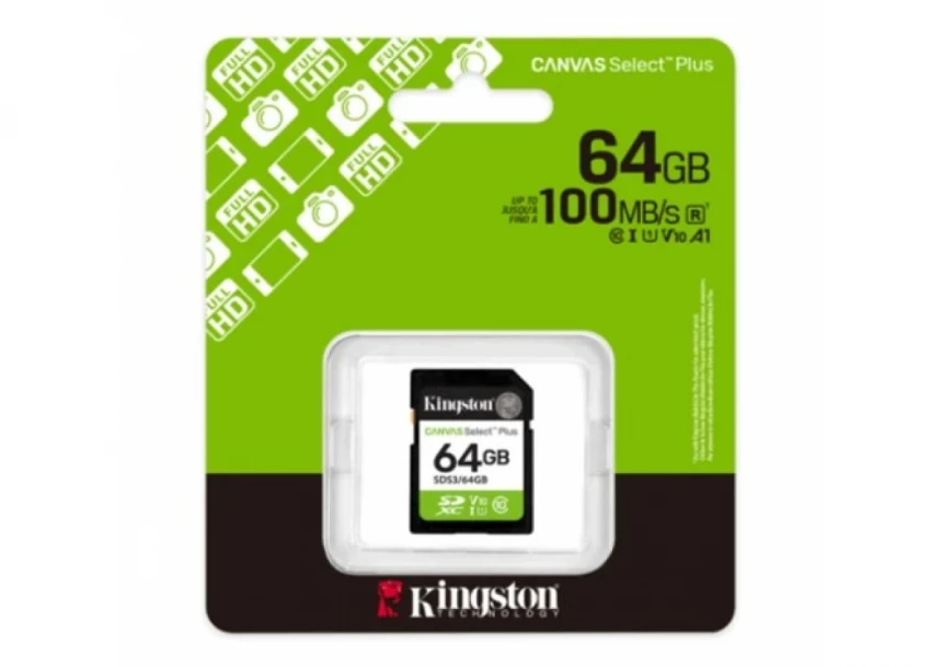 Micro SD Card 64B Kingston SDS3/64GB class 10 100MBs