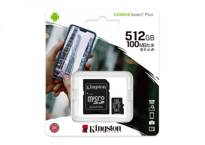 Micro SD Kingston 512GB Canvas Select Pl...