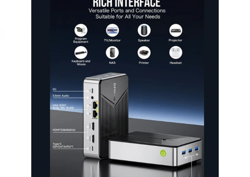 Mini PC GMK Tech NucBox G9 W11 pro Dual boot