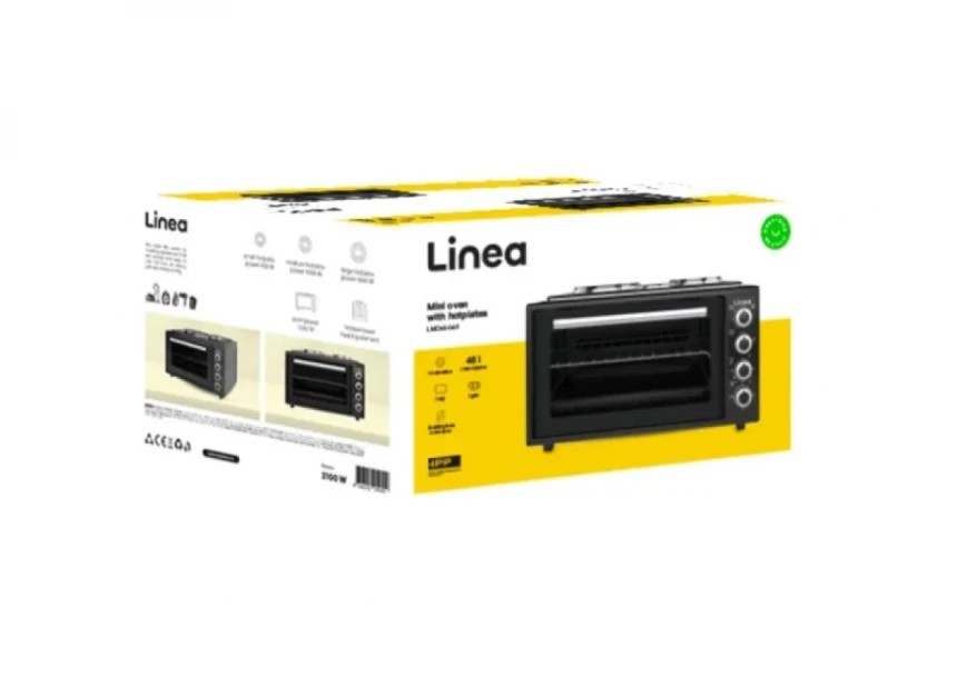 Mini šporet LINEA LMO45-0611 3100W 3 ringle crna