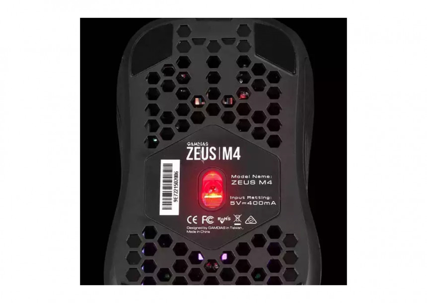 Miš + podloga Gamdias Zeus M4 12800 DPI USB