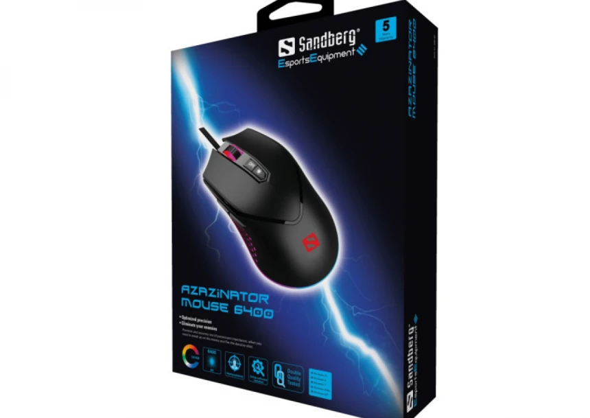 Miš Sandberg Azazinator USB 6400DPI 640-20
