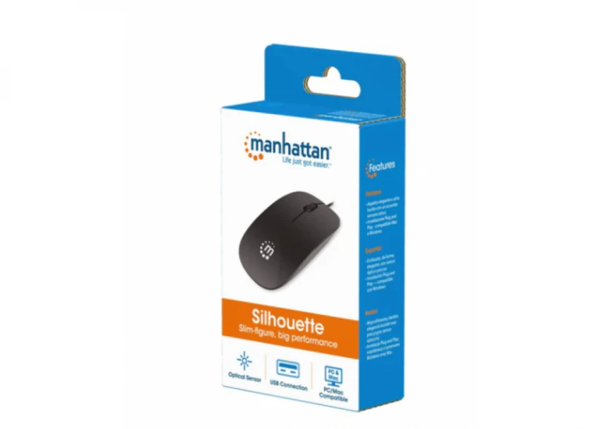 Miš USB Manhattan Silhouette 177658, black