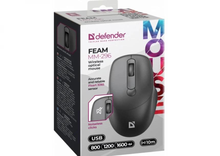 Miš Wireless Defender MM-296, crna