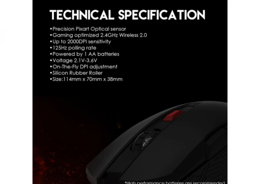 Miš Wireless Fantech WG10 Raigor II crni