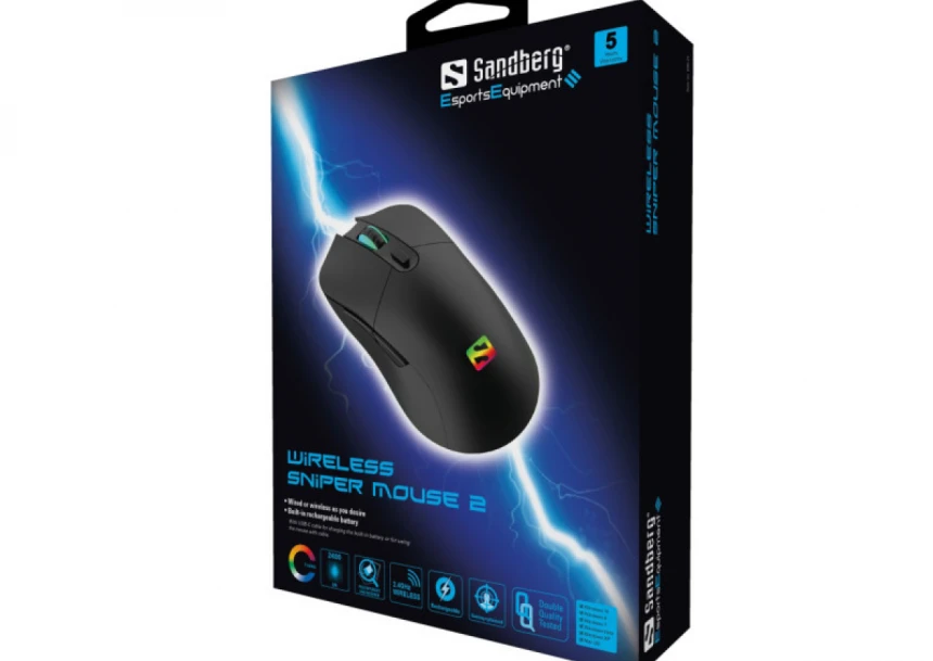 Miš Wireless Sandberg Sniper 2 2400DPI 640-21