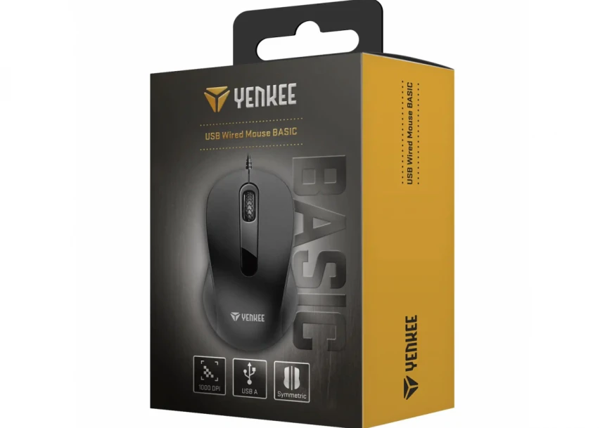 Miš žičani YENKEE YMS 003BK USB BASIC crni