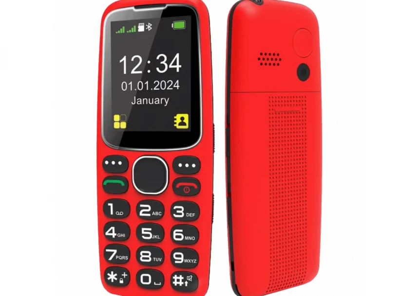 Mobilni telefon Meanit Senior 10 plus crveni