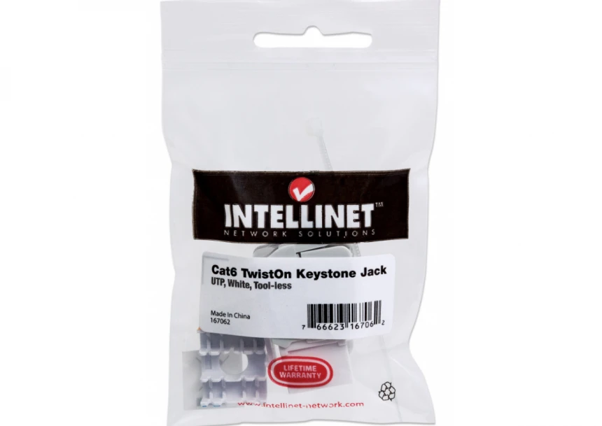 Modul RJ45 Intellinet 167062 Cat6/tool-less/568B 2-1/beli