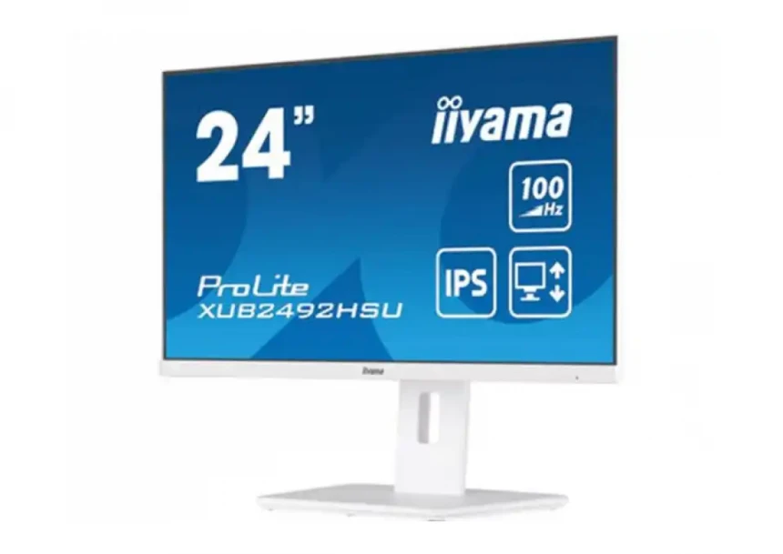 Monitor 24 Iiyama XUB2492HSU-W6  1920x1080/Full HD IPS/100Hz/4ms/HDMI/DP/USB/Zvučnici/beli