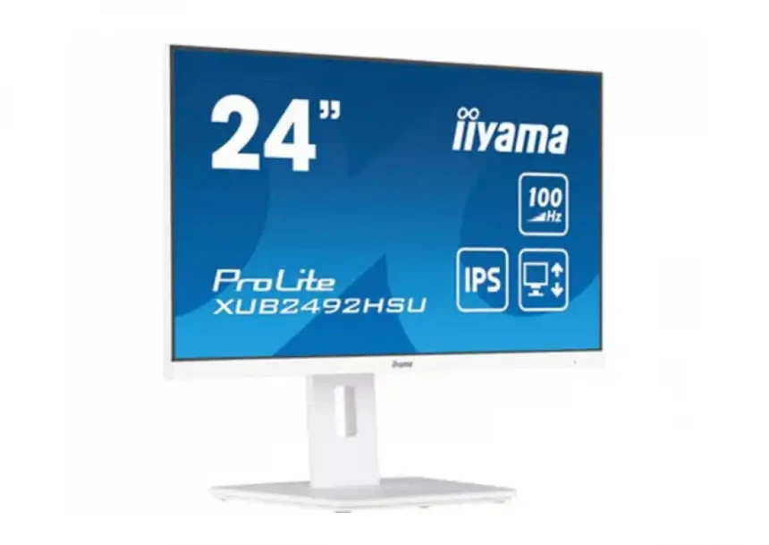 Monitor 24 Iiyama XUB2492HSU-W6  1920x1080/Full HD IPS/100Hz/4ms/HDMI/DP/USB/Zvučnici/beli