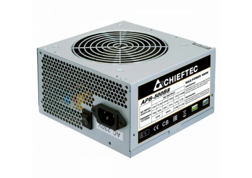 Napajanje 500W Chieftec APB-500B8 12cm Silent Active PFC 80% White bulk