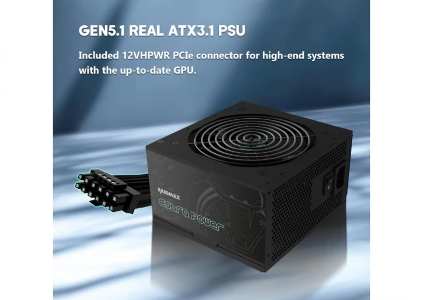 Napajanje 750W Raidmax Vortex RX-750AE-D Cobra 80+ GOLD ATX3.0/Gen5.0/+12VHPWR