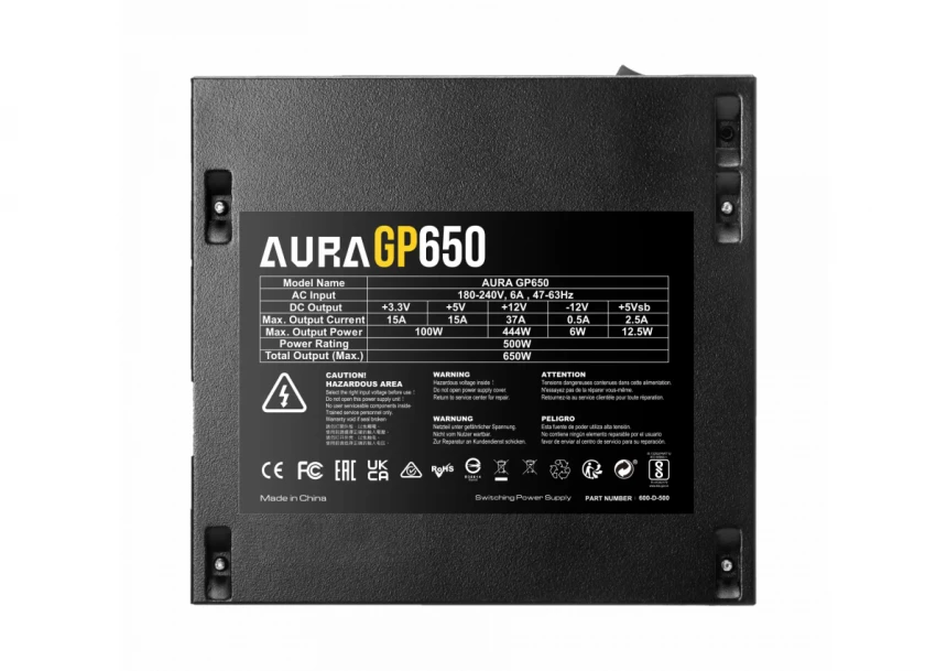 Napajanje Gamdias 650W AURA GP650
