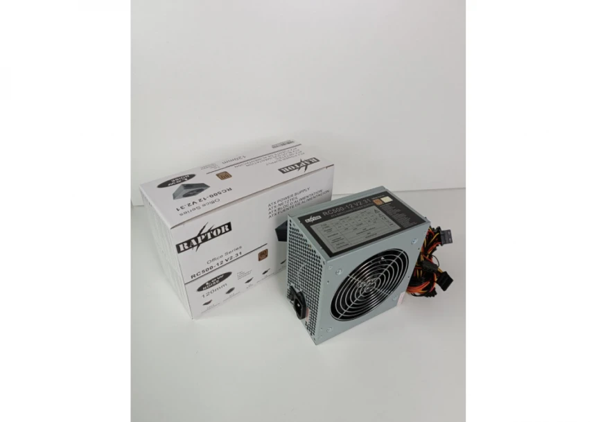 Napajanje Raptor 500W Office Series 12cm fan/80plus, RC500H-12