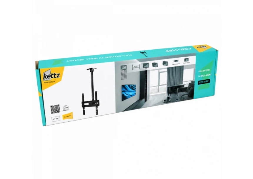 Nosač za TV Kettz CER-11PF 32-75/vesa max 400x400/45kg/plafonski