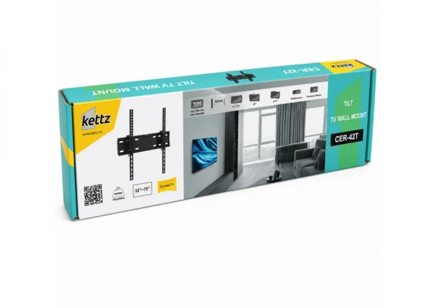 Nosač za TV Kettz CER-42T 32-75/vesa max 400x400/45kg/podesivi