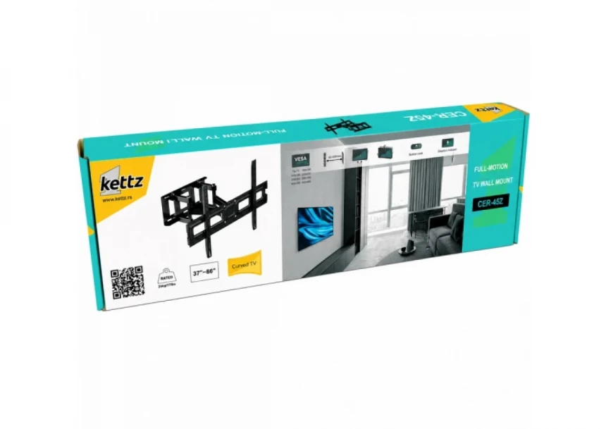 Nosač za TV Kettz CER-45Z 37-86/vesa max 600x400/35kg/zglobni