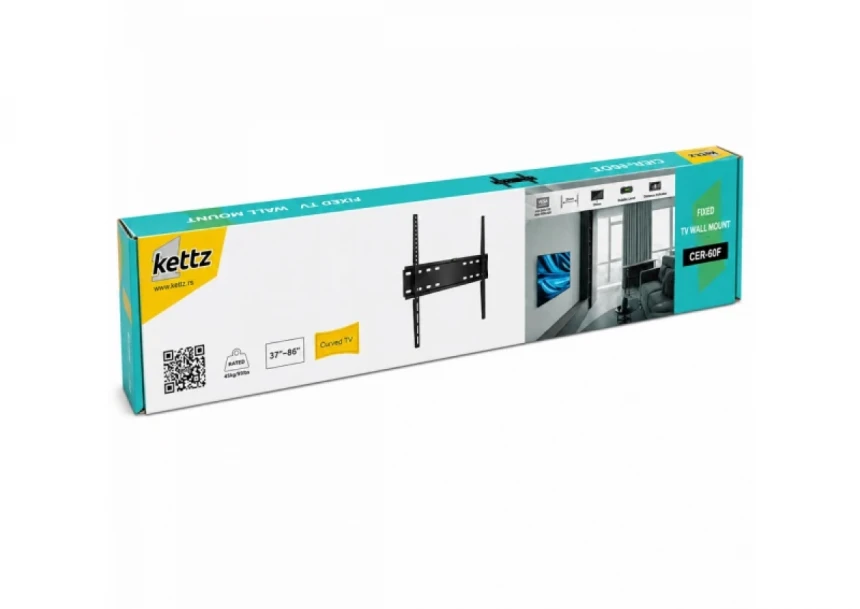 Nosač za TV Kettz CER-60F 37-86/vesa max 600x400/45kg/fiksni