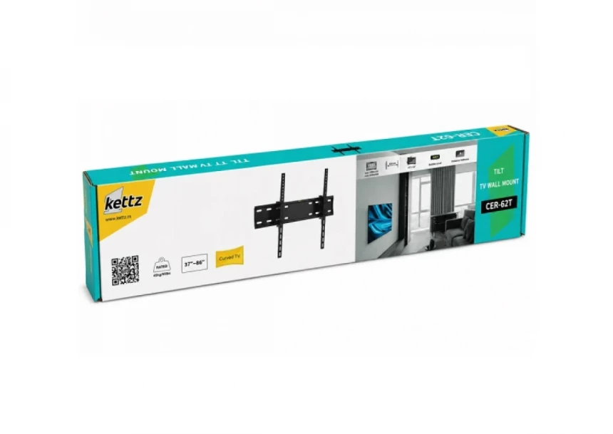 Nosač za TV Kettz CER-62T 37-86/vesa max 600x400/45kg/podesivi