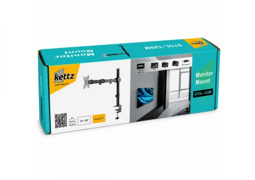 Nosač za TV Kettz STOL-120M 13-32/vesa max 100x100/10kg/stoni