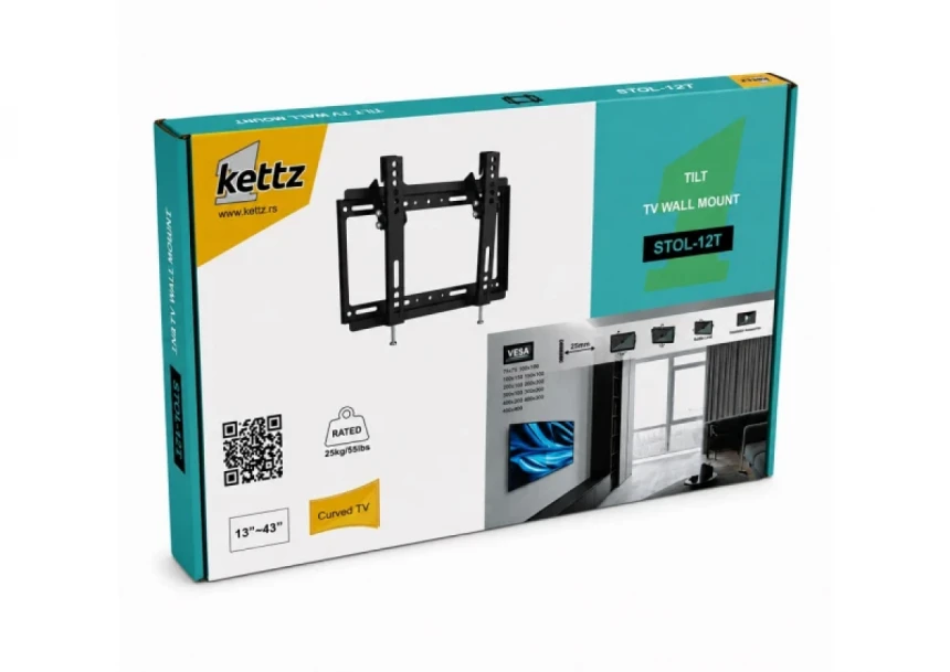 Nosač za TV Kettz STOL-12T 13-43/vesa max 200x200/30kg/podesivi