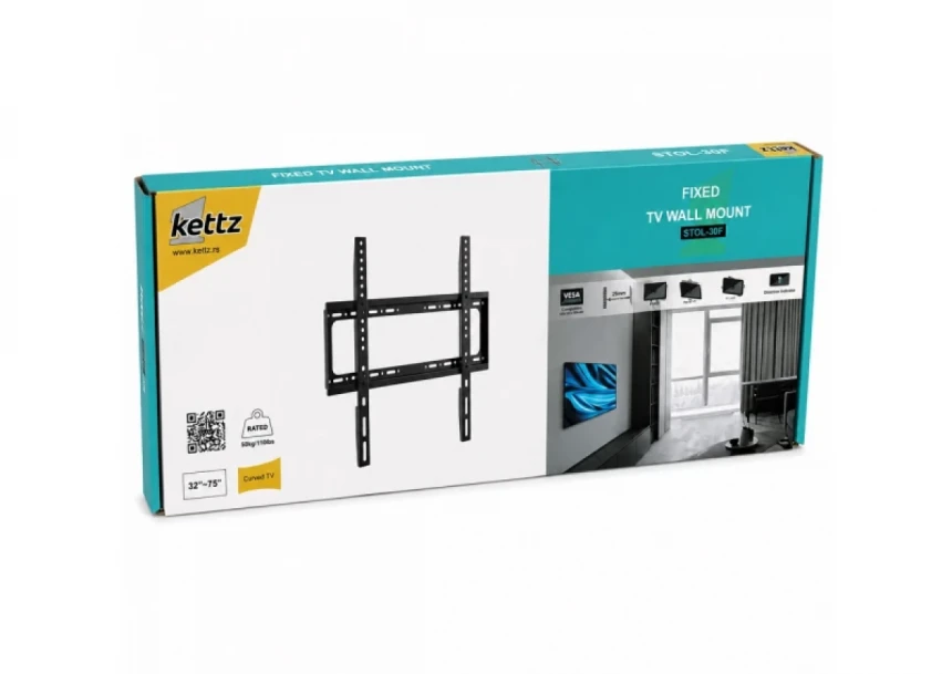 Nosač za TV Kettz STOL-30F 32-75/vesa max 400x400/50kg/fiksni