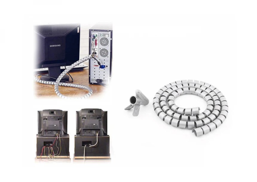 Organizer kablova S-LINK SL-195 22mm/20m/sivi