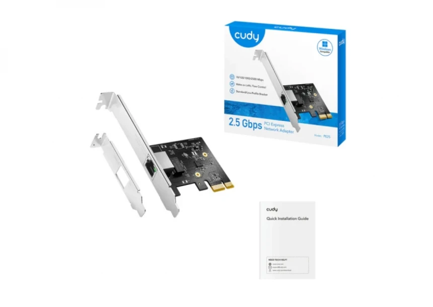 PCI-E mrežna kartica Cudy PE25 2.5G RJ-45/ PCI-E x1