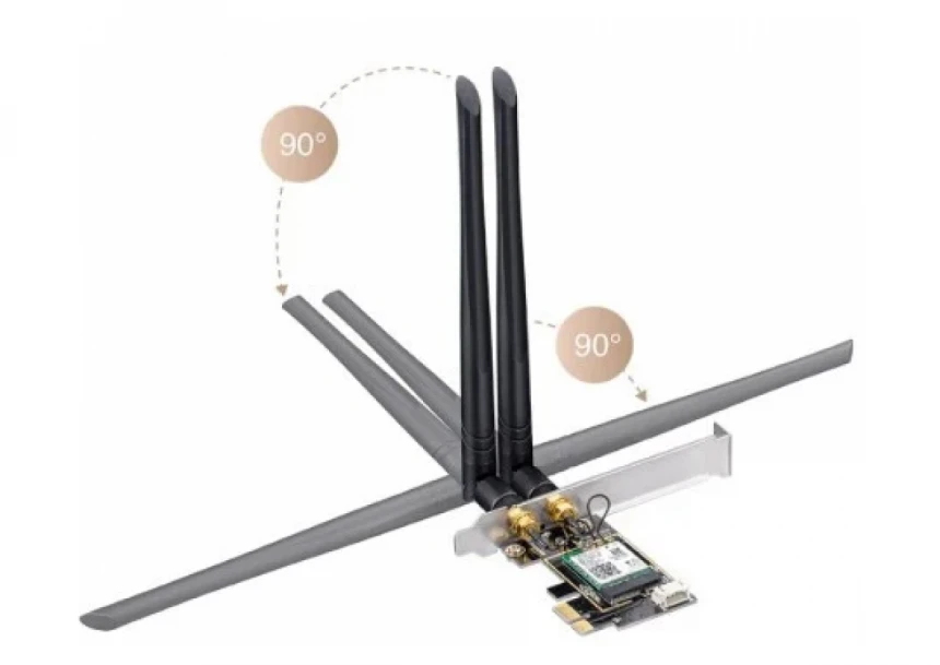 PCI-E mrežna kartica Wi-Fi 6E kartica Cudy WE3000 AX5400