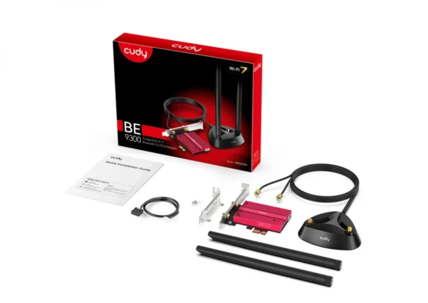 PCI-E mrežna kartica Wi-Fi 7 Cudy WE9300S BE9300 Tri-Band/BT 5.4