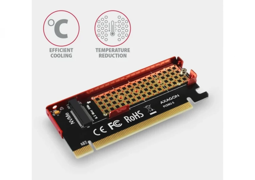 PCI-E to m.2 NVMe Controller Axagon
