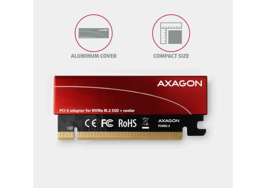 PCI-E to m.2 NVMe Controller Axagon