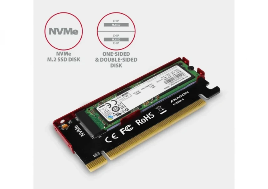 PCI-E to m.2 NVMe Controller Axagon