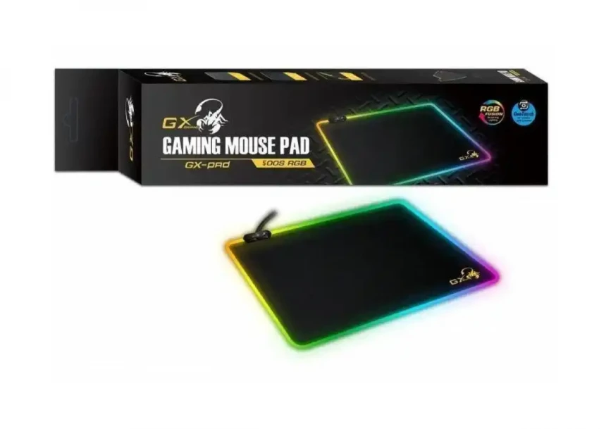 Podloga Gaming Genius GX-Pad 500S RGB Black USB 355x255 mm